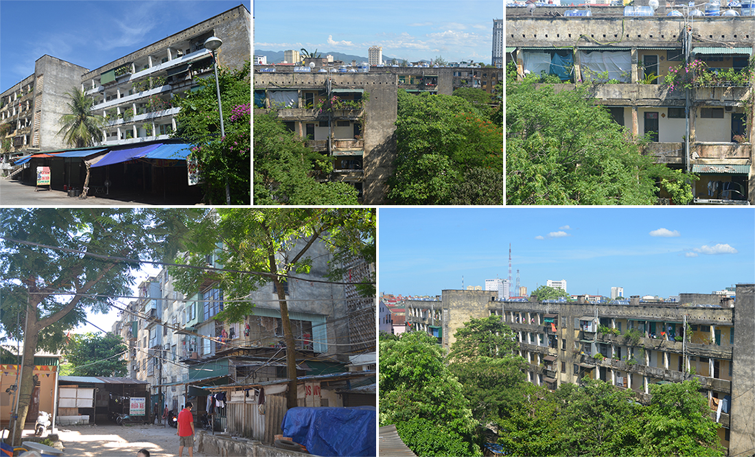 Một số nhà chung cư Quang Trung cũ.