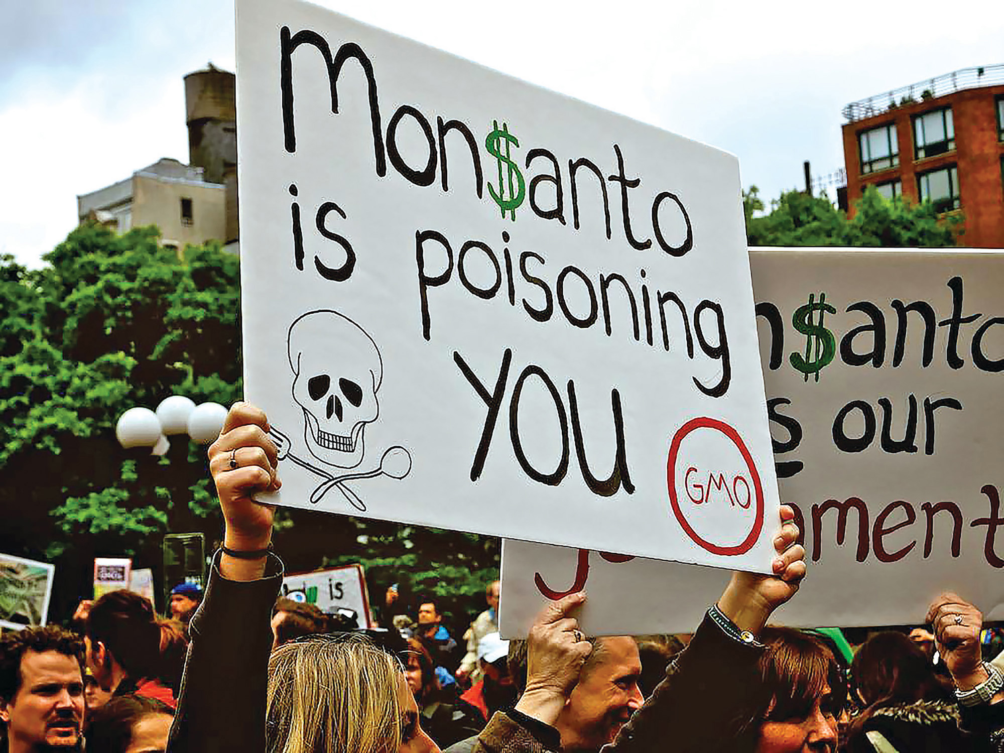 Nông dân Mỹ biểu tình phản đối thuốc diệt cỏ Monsanto.