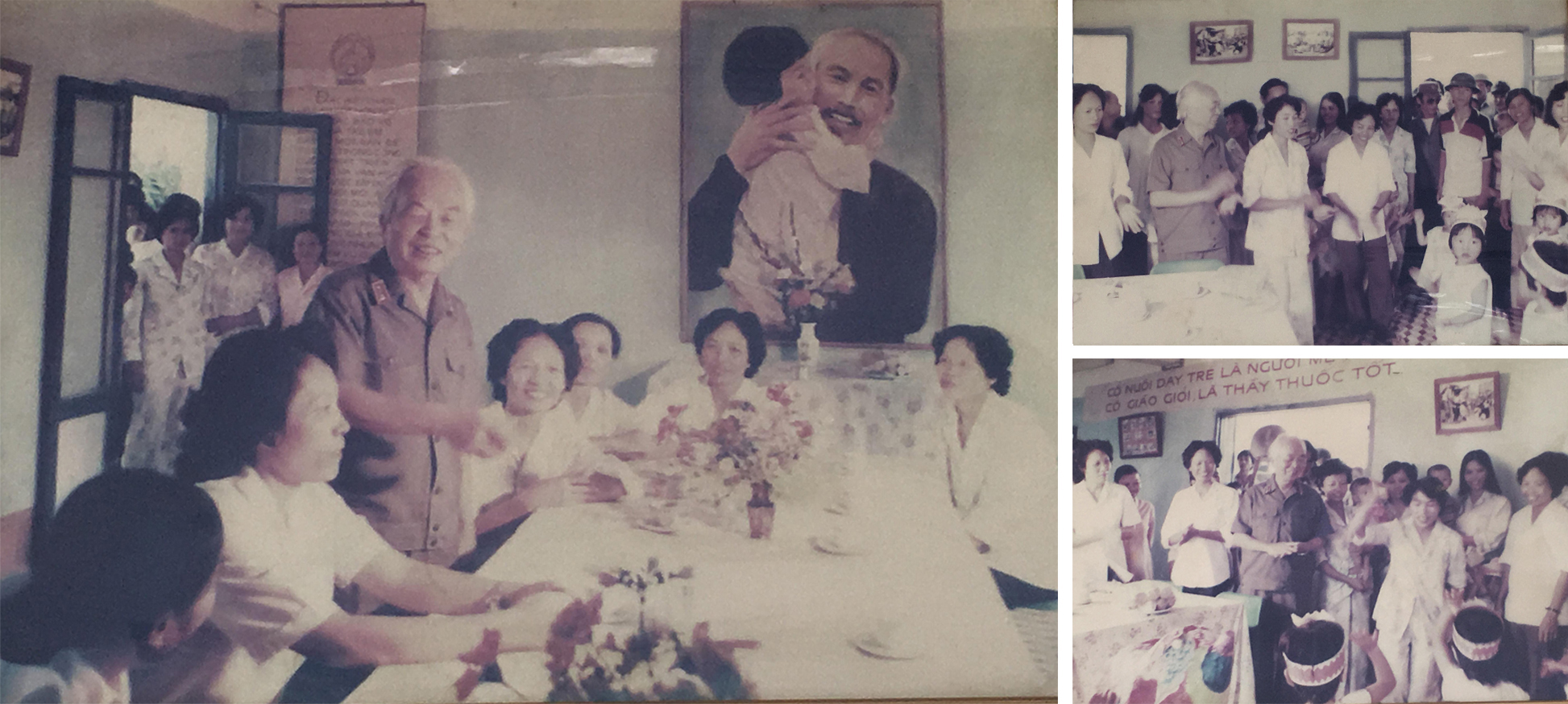 Đại Tướng Võ Nguyên Giáp về thăm Nhà trẻ Hoa Sen năm 1990.