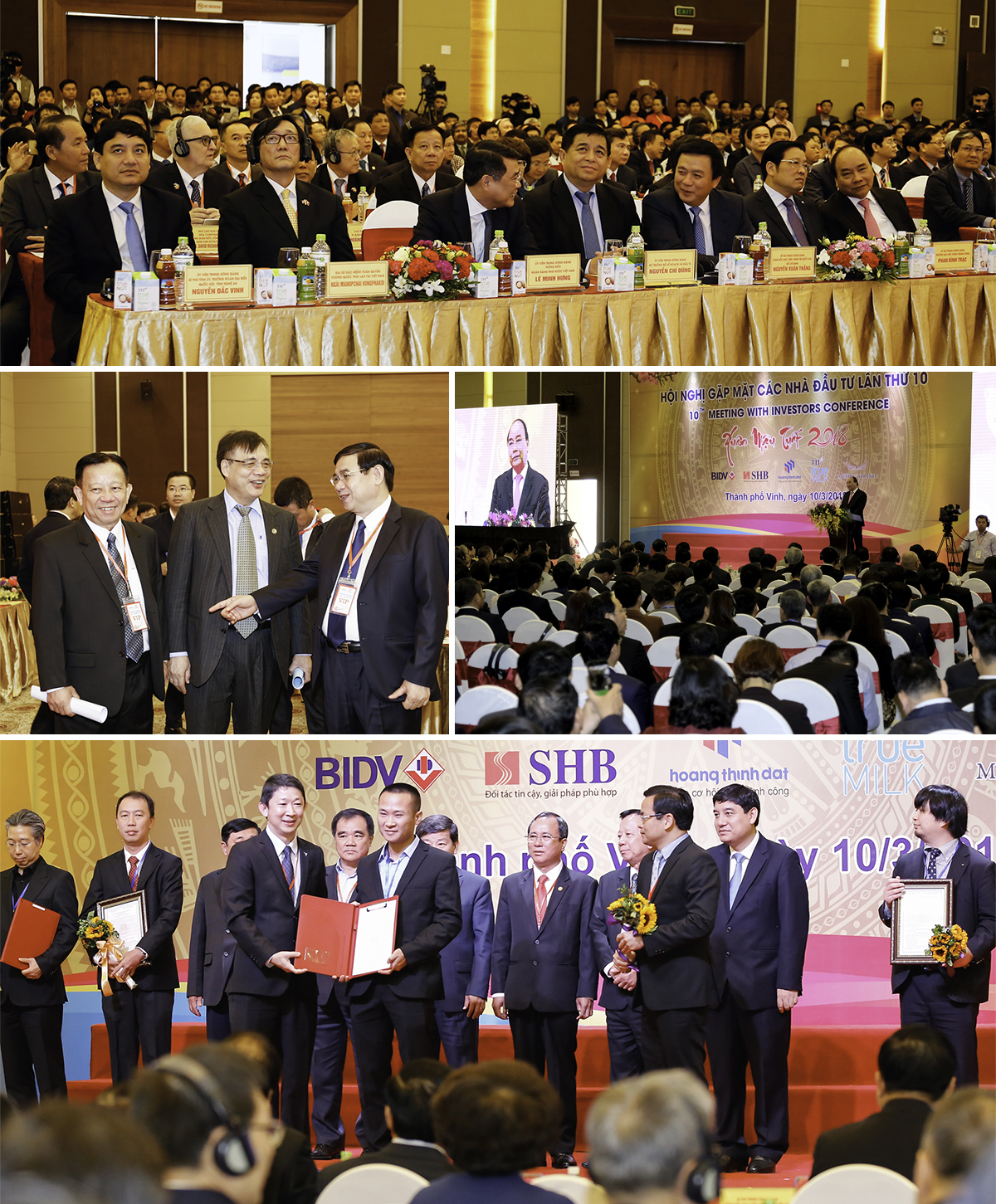 Several images of the Meeting with investors at lunar New Year 2018.