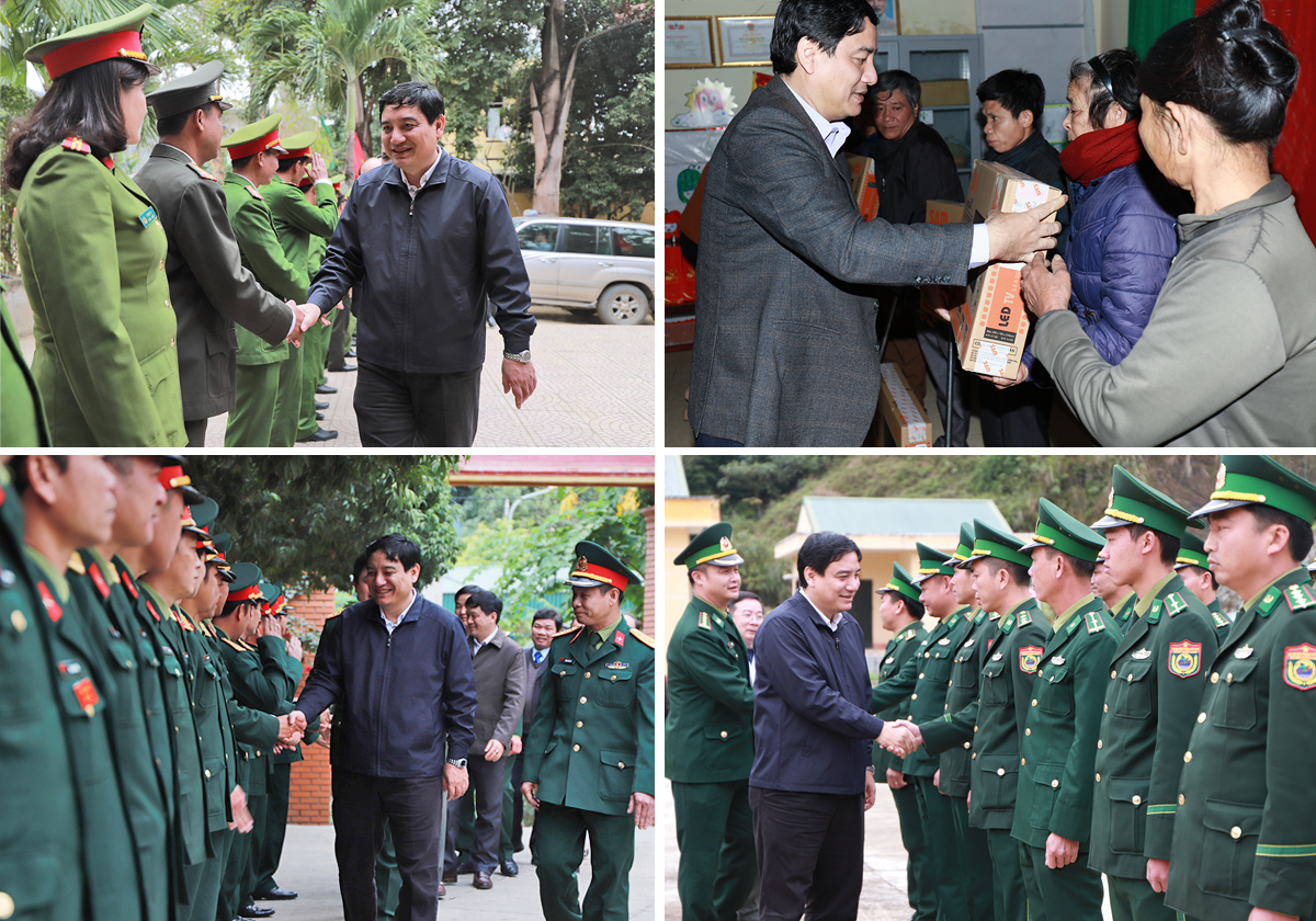Bí thư Tỉnh ủy Nguyễn Đắc Vinh thăm, chúc Tết nhân dân, cán bộ, chiến sỹ các lực lượng vũ trang tỉnh.
