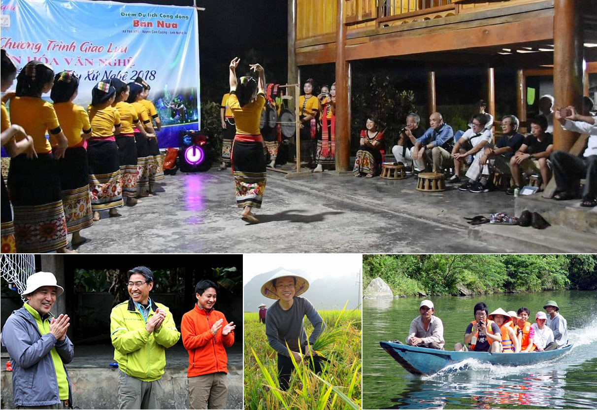 Du khách được trải nghiệm nhiều hoạt động thú vị khi tham gia du lịch cộng đồng tại Con Cuông.