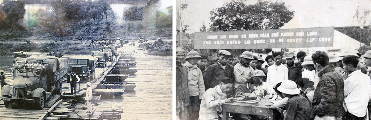 Cầu Cấm trong kháng chiến chống Mỹ; Thanh niên huyện Nghi Lộc đăng ký tòng quân nhập ngũ bảo vệ Tổ quốc, năm 1979.