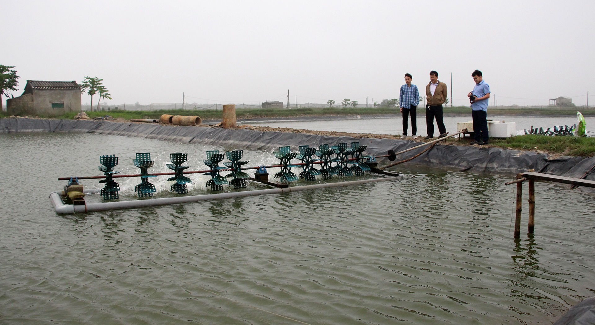 Dự án “Khu đô thị hỗn hợp sinh thái ven sông Lam” do Công ty TNHH Hà Thành (Thanh Hóa) làm chủ đầu tư vẫn là những hồ nuôi tôm.
