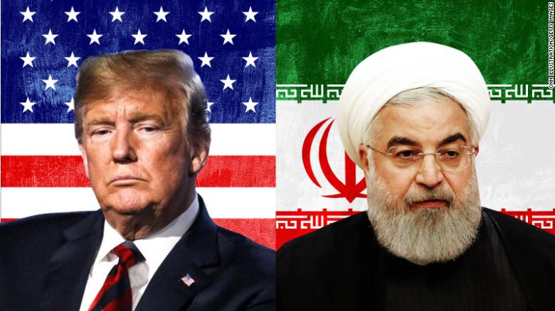 Tổng thống Mỹ Donal Trump và Tổng thống Iran Hassan Rouhani.