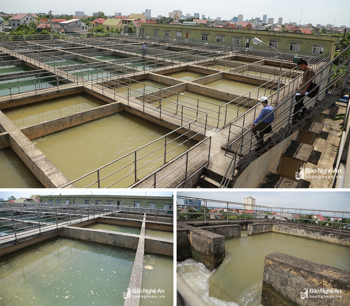 Hệ thống xử lý nước sạch tại Nhà máy cấp nước Hưng Vĩnh.