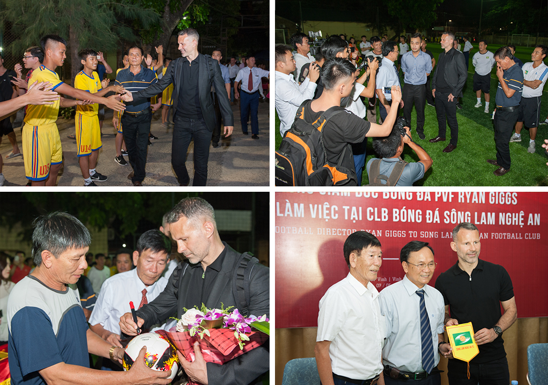 Giám đốc PVF - Ryan Giggs đến thăm CLB Sông Lam Nghệ An.