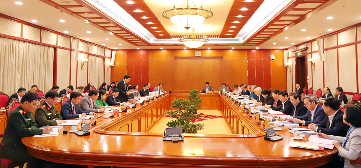 Bộ Chính trị có phiên làm việc với Ban Thường vụ Tỉnh ủy Nghệ An vào ngày 21/3/2019 về việc thực hiện Nghị quyết 26 của Bộ Chính trị.