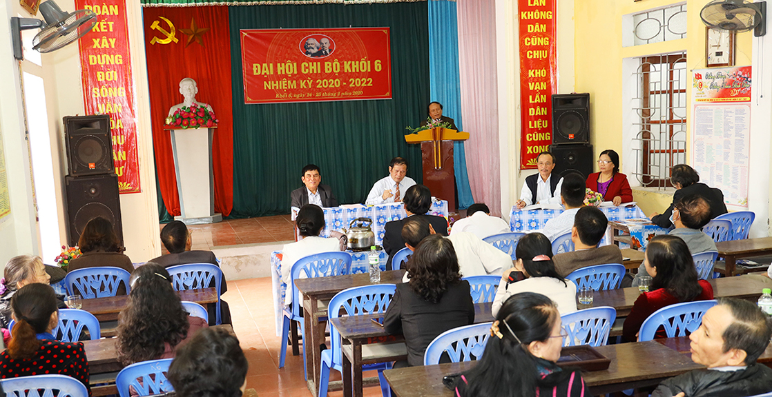 Đại hội Chi bộ K6 - phường Bến Thủy (TP. Vinh) ghi nhận nhiều ý kiến góp ý văn kiện đại hội đảng các cấp.