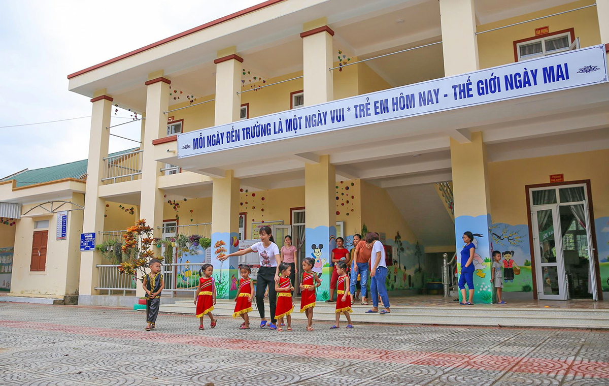 Quỳ Hợp là một trong những huyện có thành tích cao về giáo dục - đào tạo (Trong ảnh: Trường Mầm non Bắc Sơn).