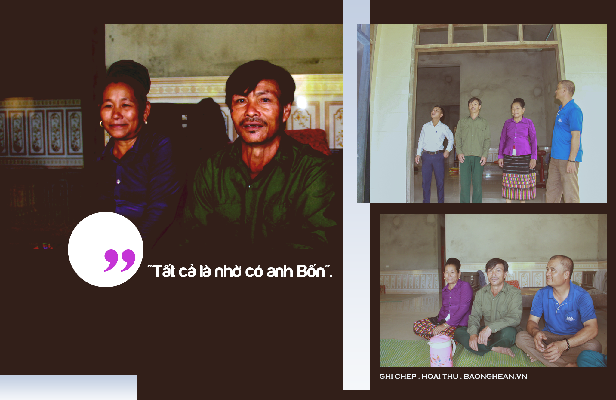 Anh Lương Văn Bốn thăm gia đình ông Vi Văn Vũ.