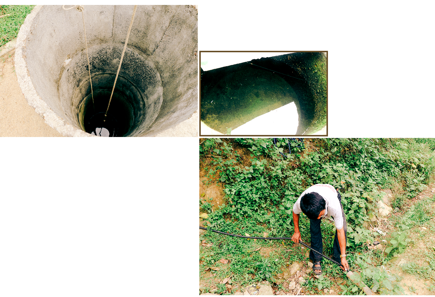 Khu tái định cư Bá Hạ còn gặp khó khăn về nguồn nước vào mùa khô; Nước sinh hoạt ở đây còn khó khăn; Người dân nơi đây dẫn nước từ khe phục vụ sinh hoạt. 