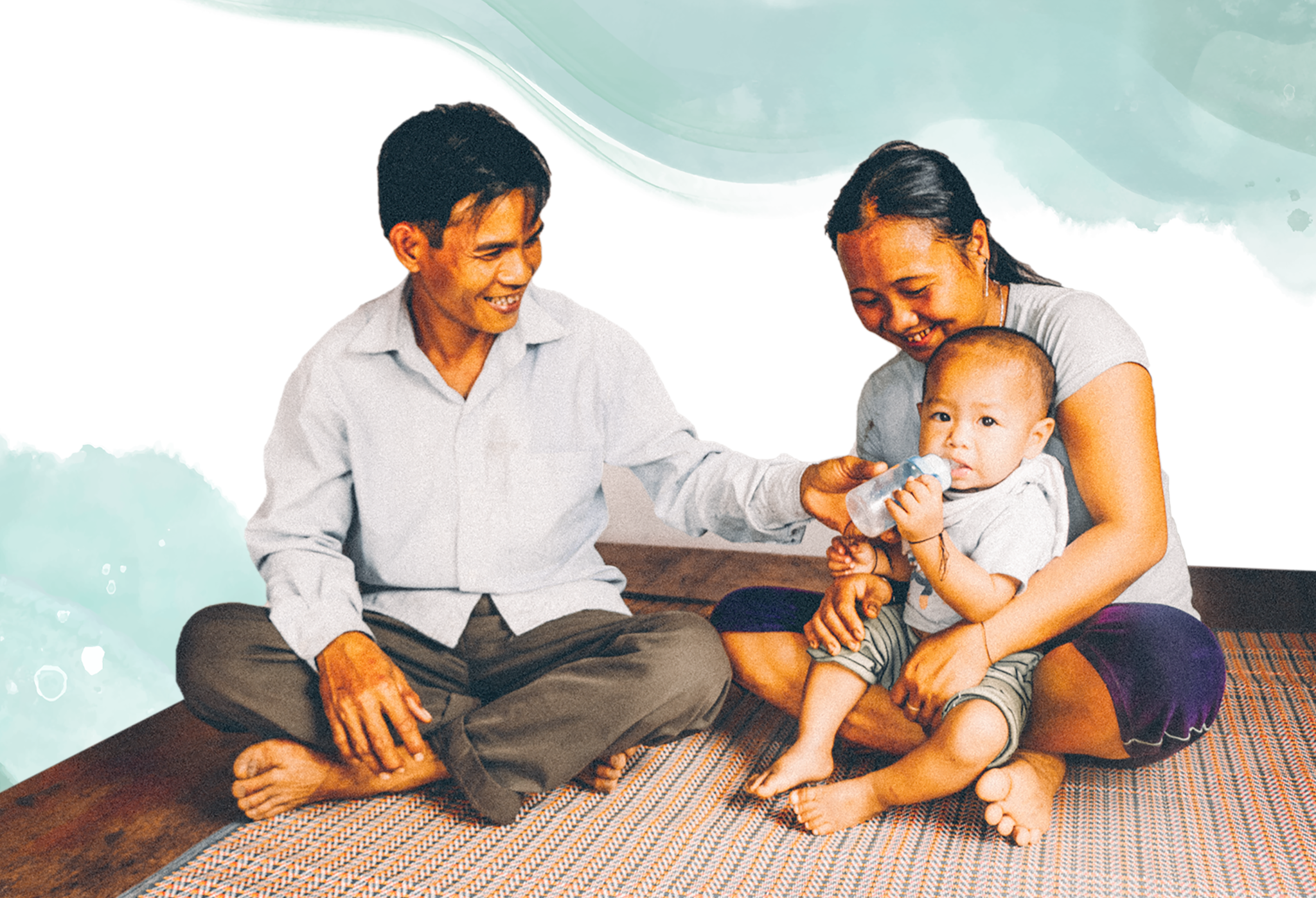 Gia đình hạnh phúc của anh La Văn Điệp ở khu tái định cư Đan Lai.