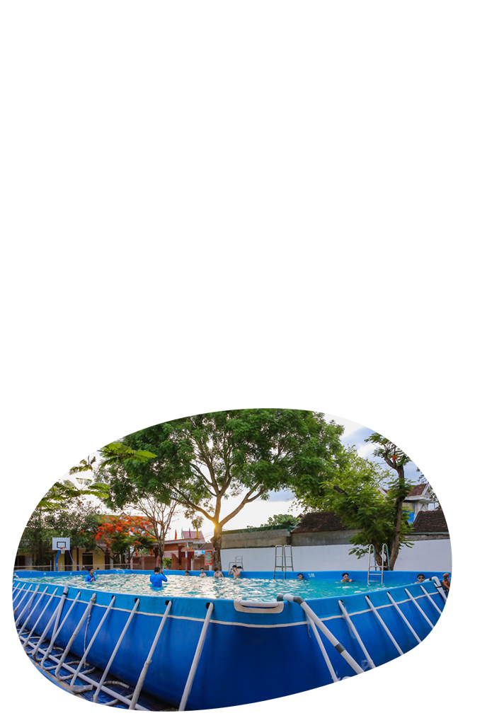 Một bể bơi di động của một trường học trên địa bàn huyện Đô Lương.