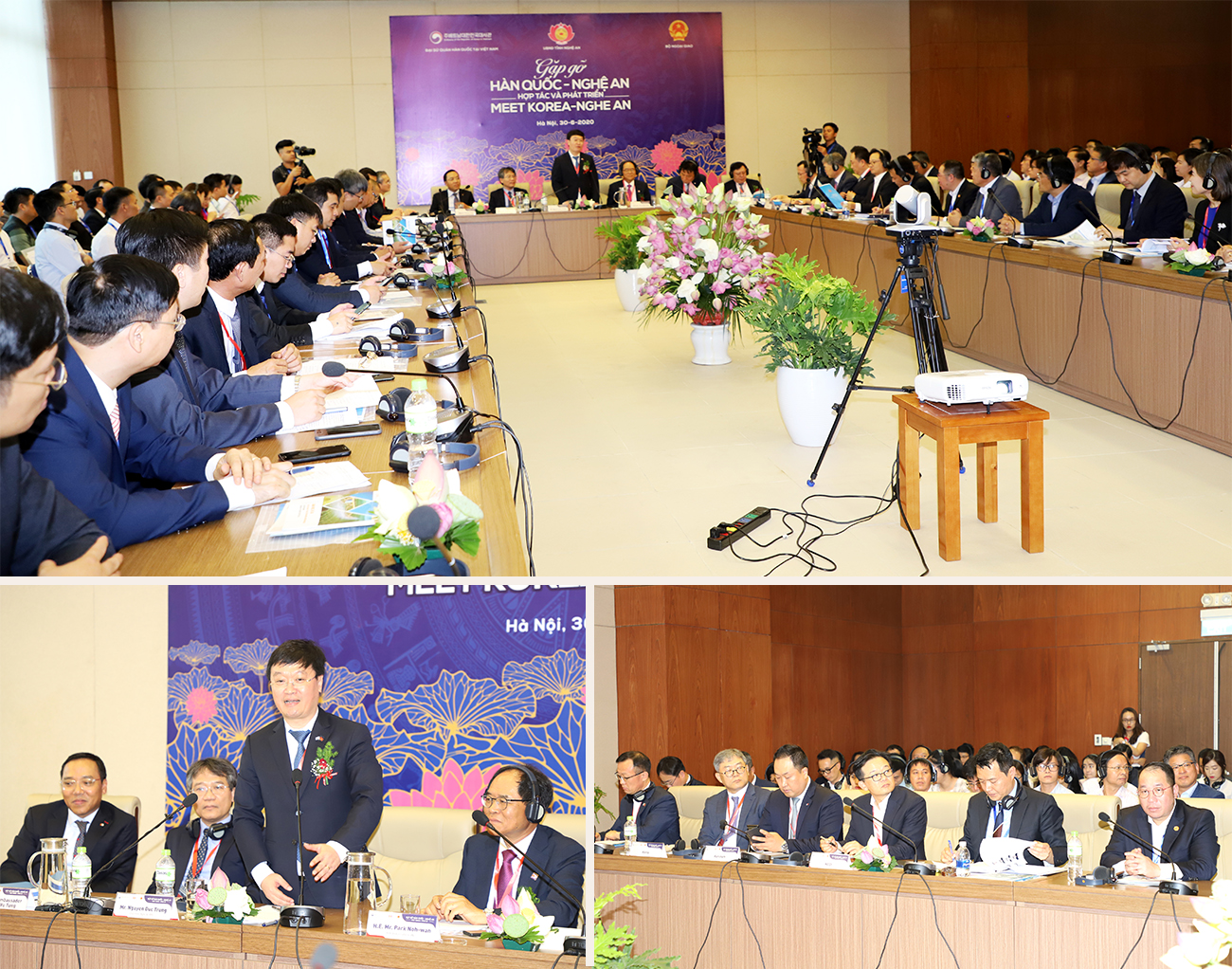 Toàn cảnh hội nghị Nghệ An - Hàn Quốc diễn ra ngày 30/6/2020 tại Hà Nội.