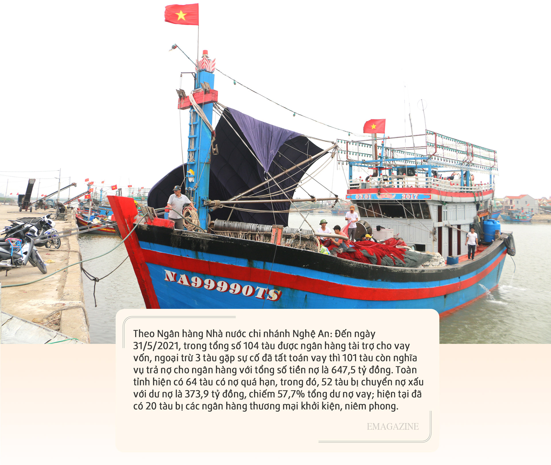 Mặc dù khó khăn nhưng ngư dân Quỳnh Long (Quỳnh Lưu) vẫn kiên trì vươn khơi, bám biển. Ảnh: Nguyễn Hải