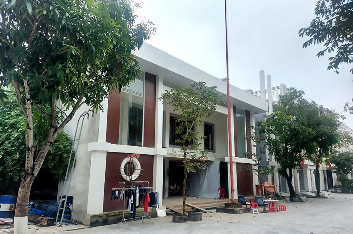 Công trình nhà hội quán Cụm dân cư Trường Sơn được xác định chưa có giấy phép xây dựng, sai so với quy hoạch chi tiết được duyệt.
