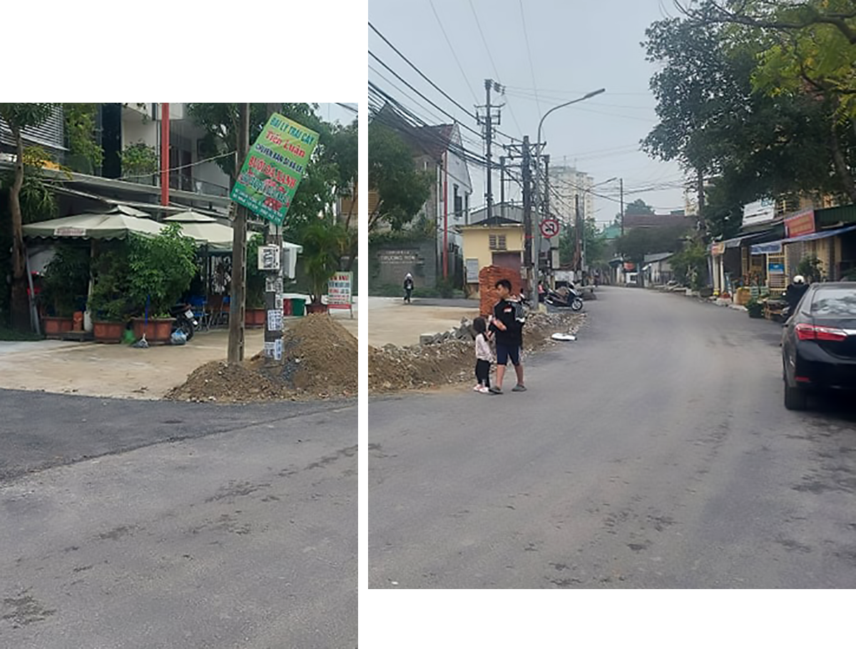 Đường Siêu Hải, phường Cửa Nam đoạn qua Dự án Cụm dân cư Trường Sơn.
