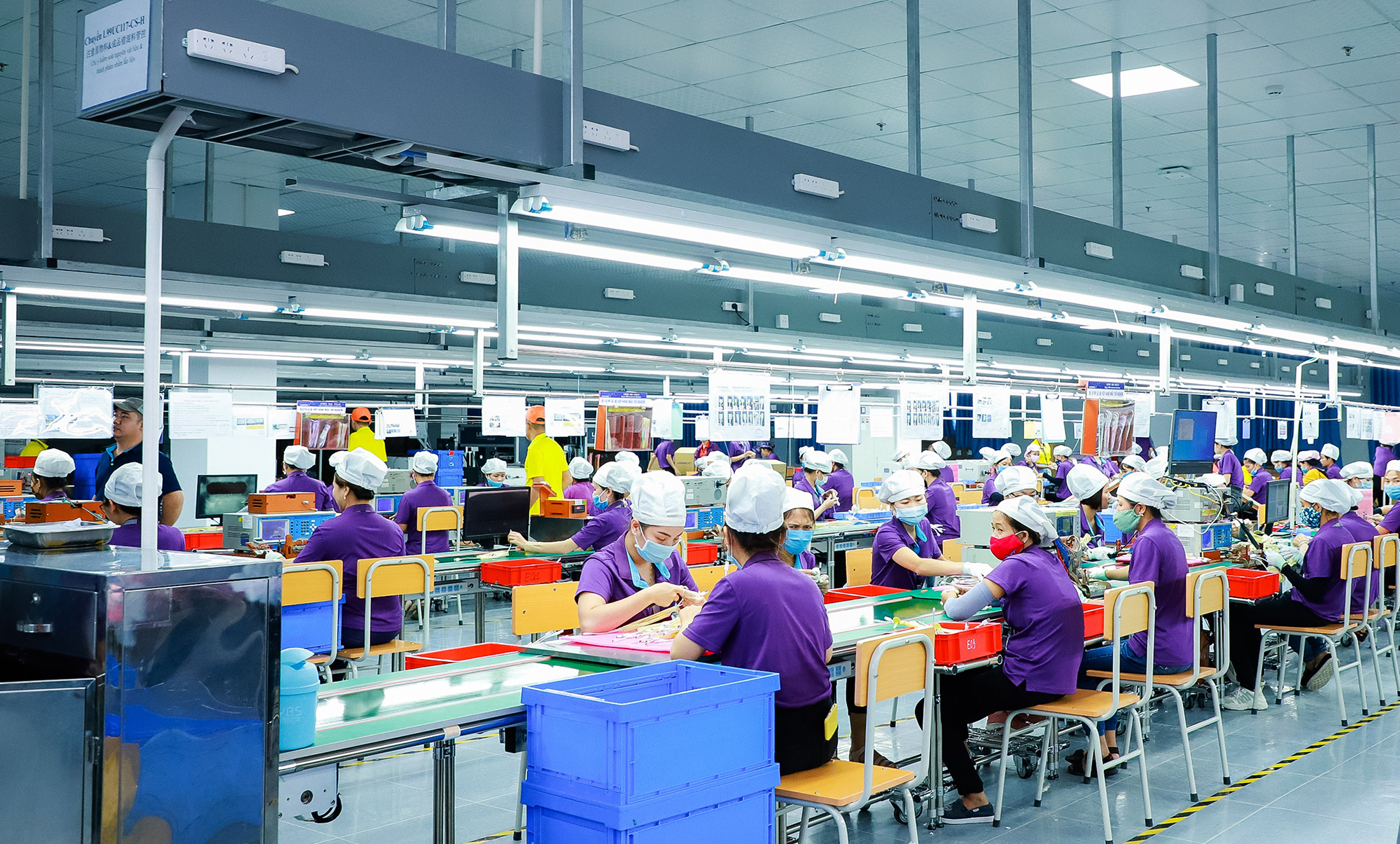 Công ty LuxShare ICT sản xuất các sản phẩm cho thiết bị công nghệ tại Khu công nghiệp VSIP Nghệ An. Ảnh: T.D