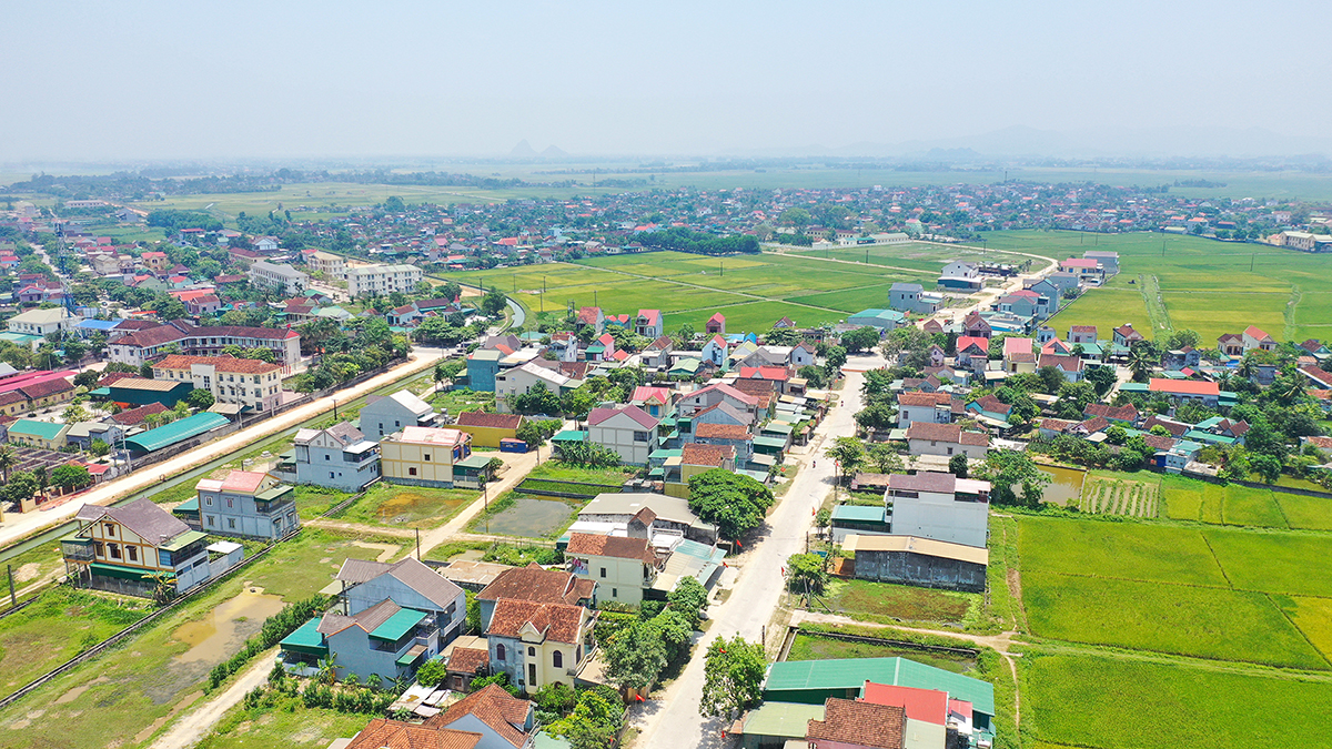 Một góc nông thôn mới ở Yên Thành. Ảnh: Sách Nguyễn