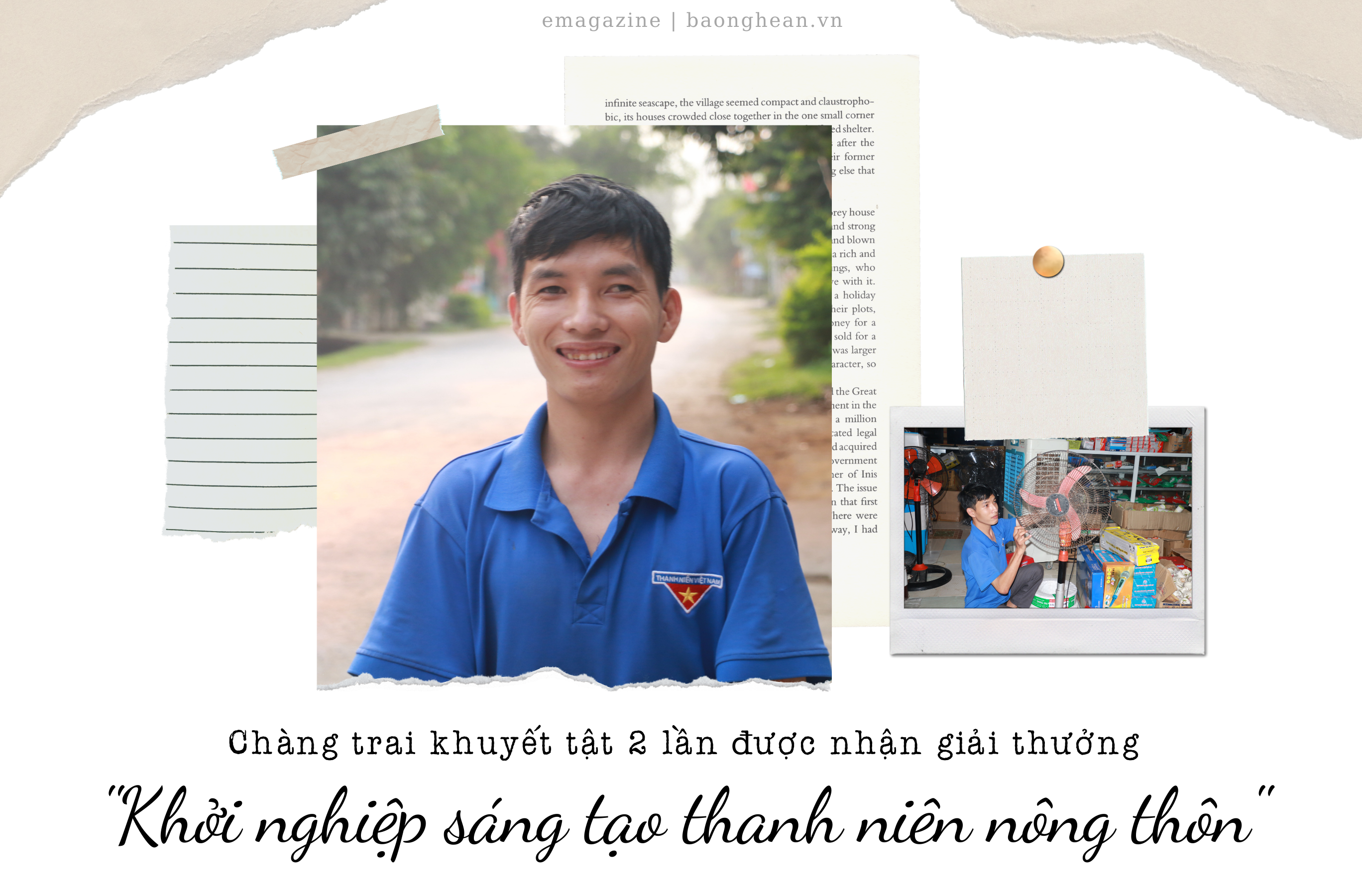 Nghệ An: Chàng trai khuyết tật 2 lần nhận giải thưởng 'Khởi nghiệp sáng tạo thanh niên nông thôn'