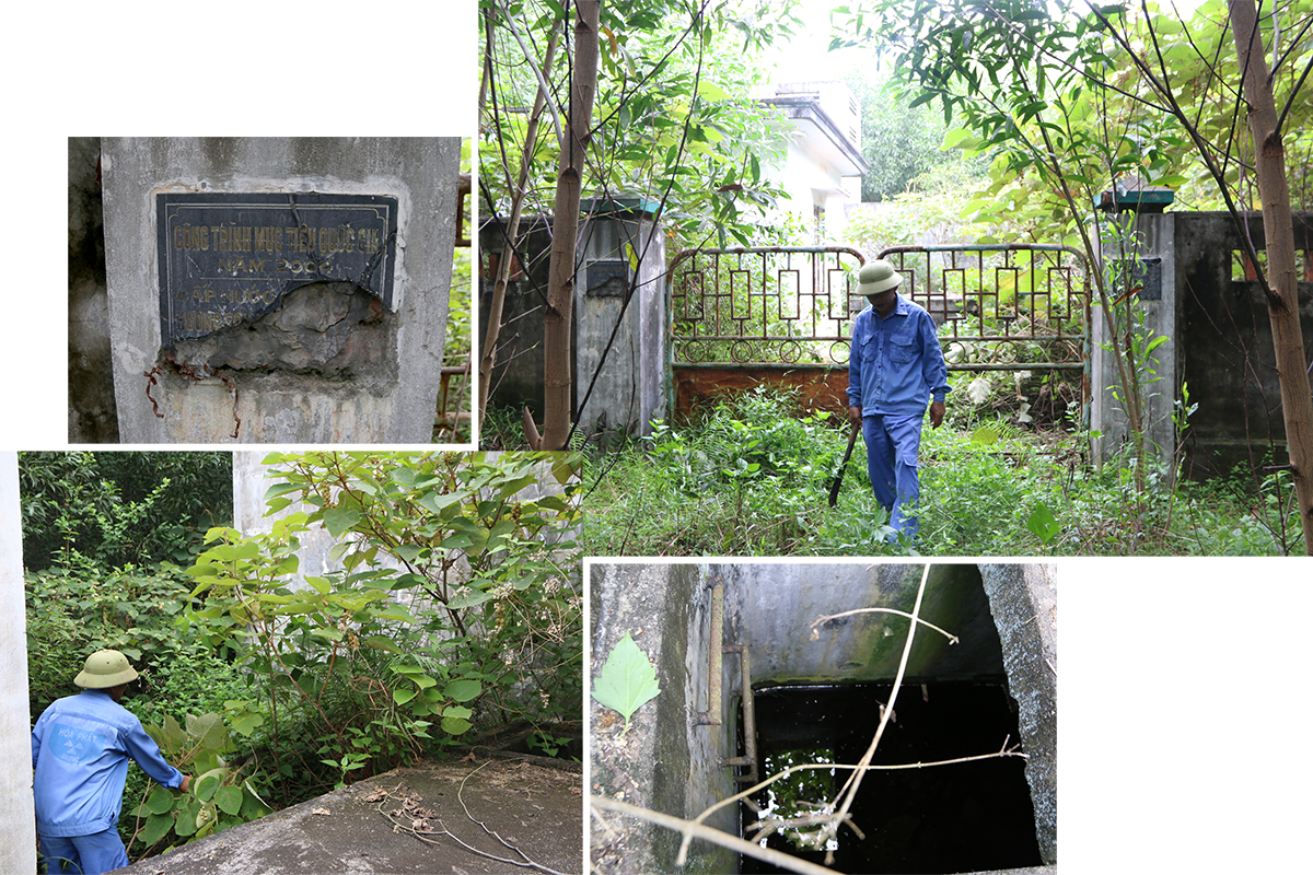 Là công trình mục tiêu quốc gia, thế nhưng chỉ sau một thời gian ngắn sử dụng, công trình nước sạch ở xã Bài Sơn (Đô Lương) đã bị bỏ hoang và để hư hỏng, xuống cấp theo nắng mưa.