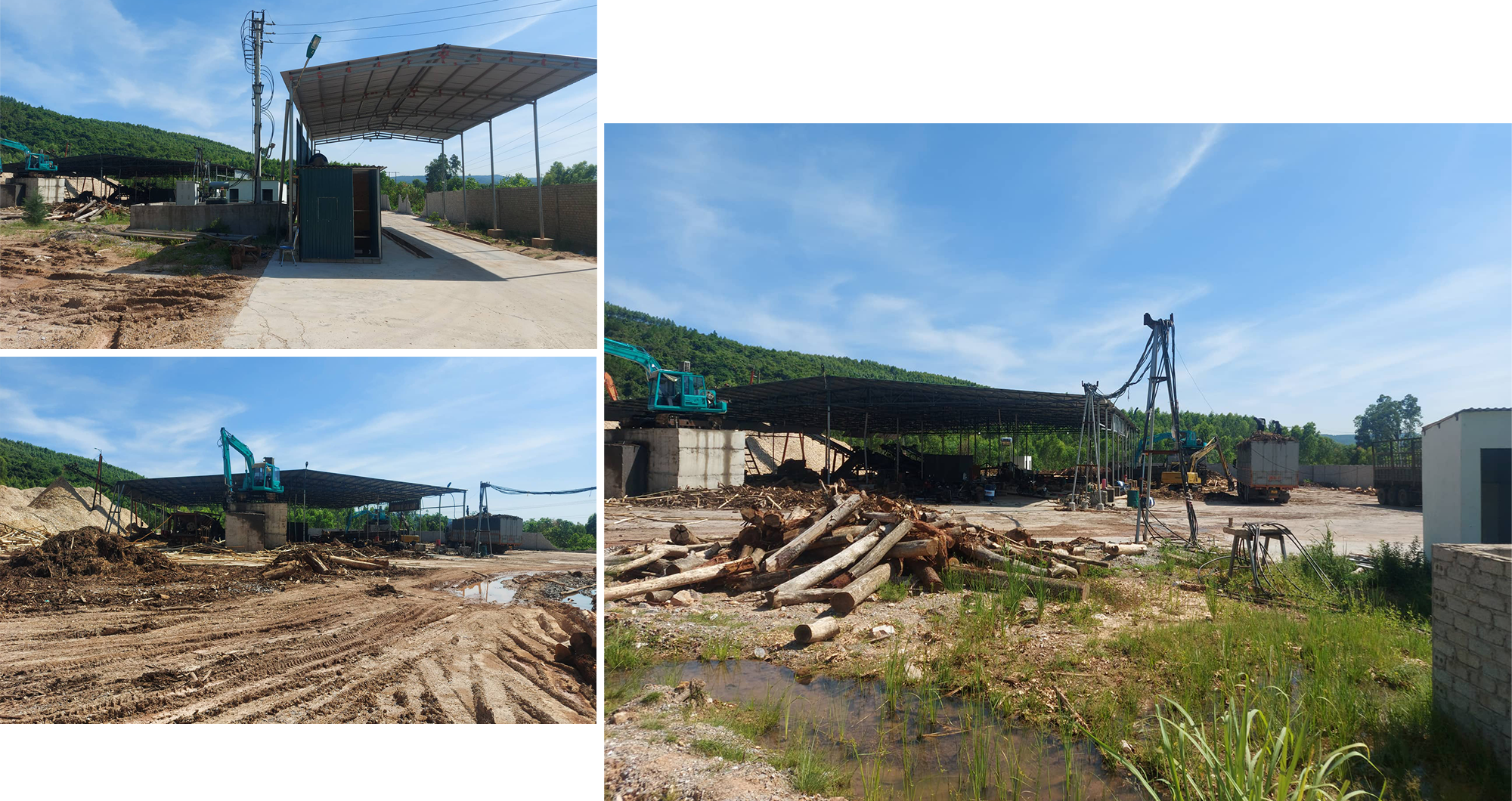 Hiện trạng nhà xưởng, sân bãi dự án Xưởng chế biến gỗ dân dụng và xuất khẩu.