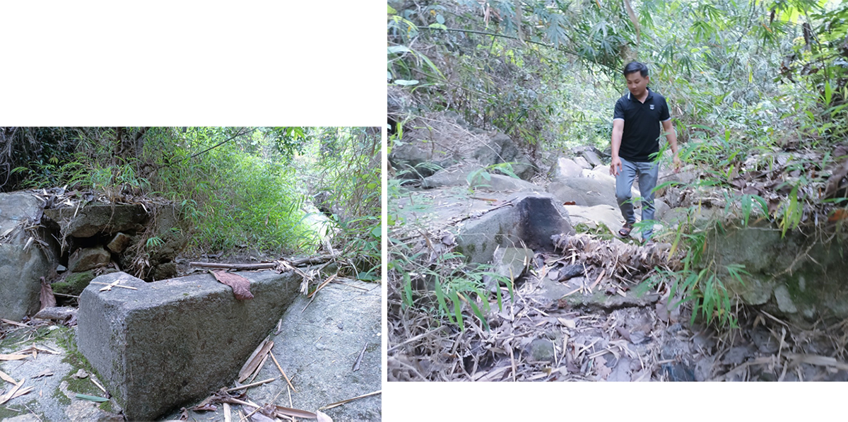 Đập ngăn nước của công trình nước sạch tự chảy tại xã Thọ Sơn (Anh Sơn) đã bị hư hỏng.