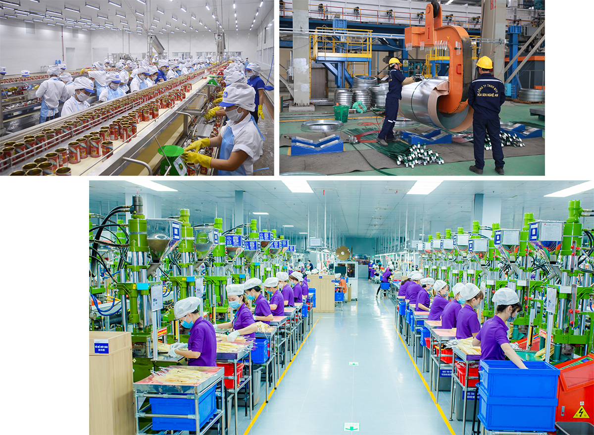 Hoạt động sản xuất của các doanh nghiệp trong Khu kinh tế Đông Nam.