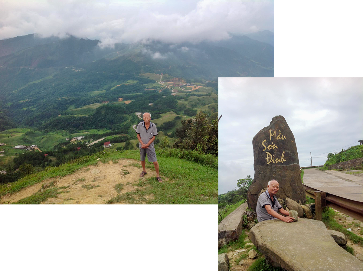 Ông Trương Công Anh trong chuyến đi thăm đỉnh Mẫu Sơn. Ảnh: fb Nguyễn Hồ Cảnh