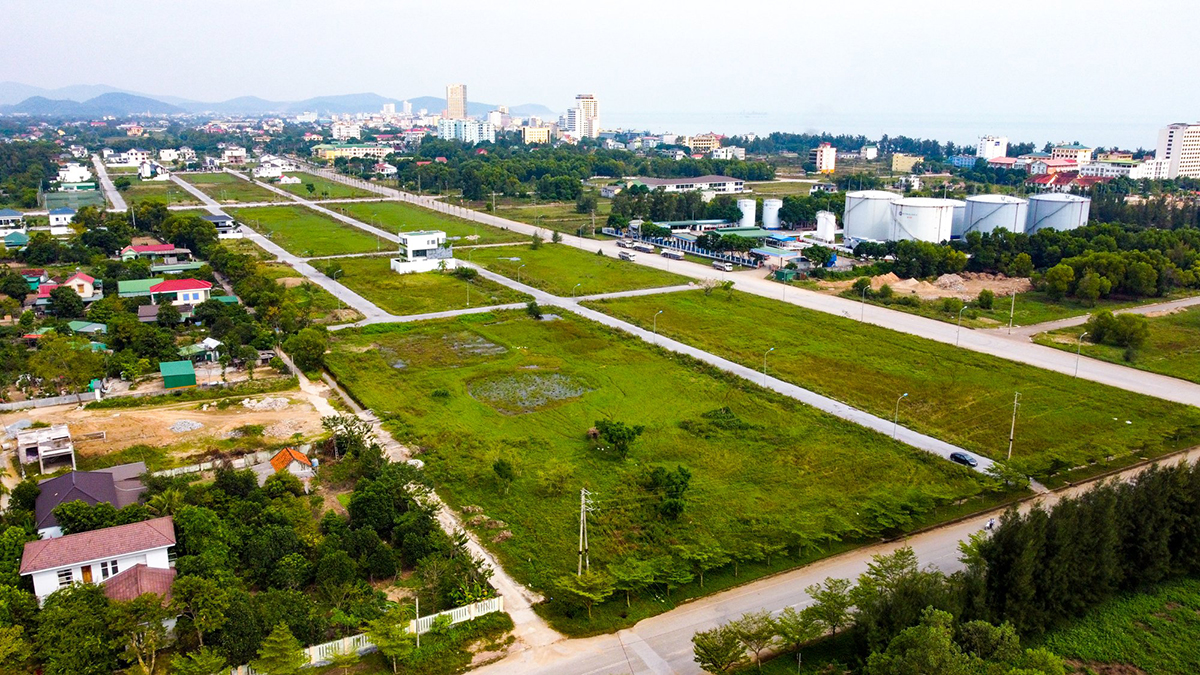 Dự án Khu nhà ở Nguyễn Sinh Cung nhìn từ trên cao.