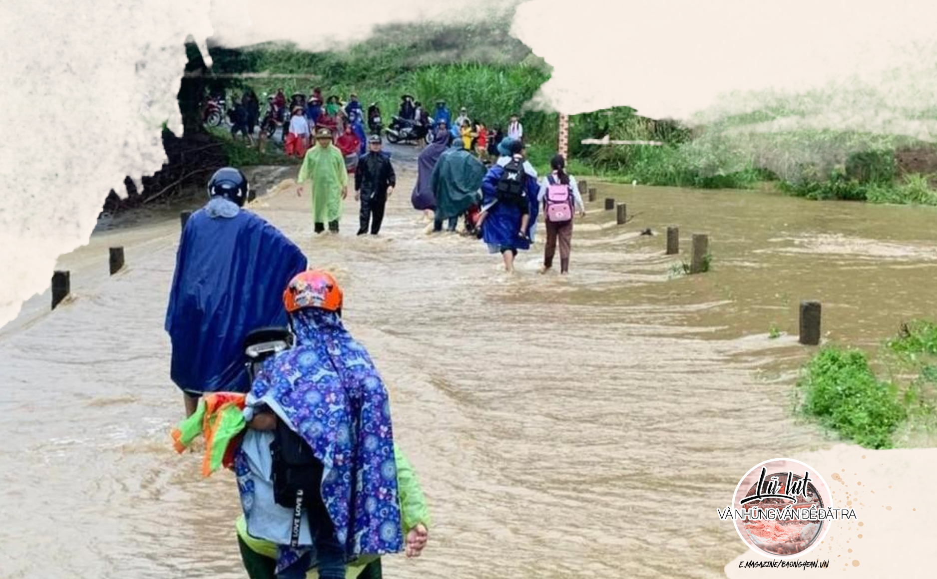 Ngập lụt ở huyện Quỳ Hợp sau bão số 4 năm 2022. Ảnh tư liệu: Huy Cường