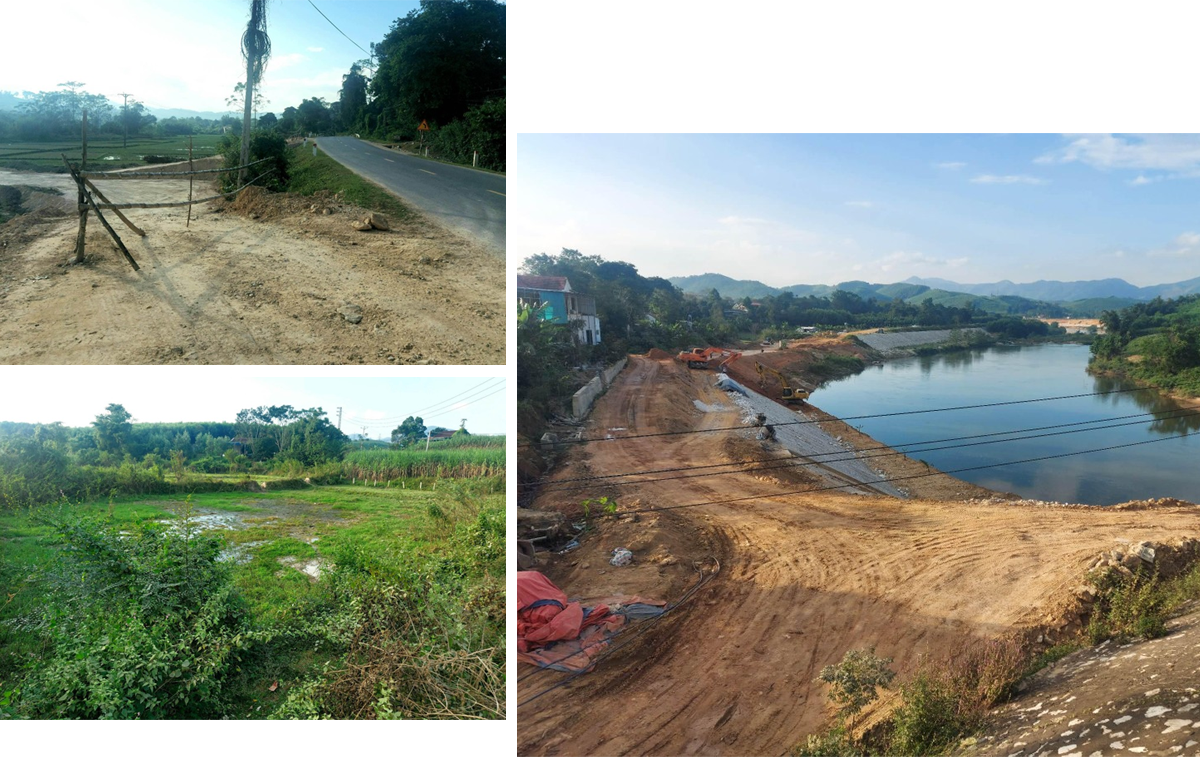 Một số hình ảnh công trình, dự án trên địa bàn huyện Quỳ Châu đang chờ đất san lấp do phóng viên Báo Nghệ An ghi lại ngày 18/11/2022.