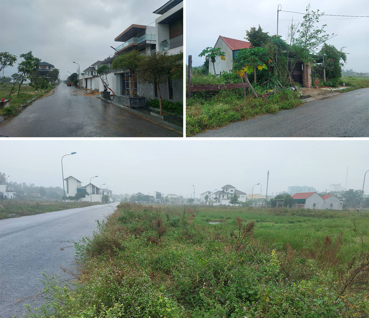 Nhà ở dân tự xây dựng trong Khu dân cư đường Nguyễn Sinh Cung.