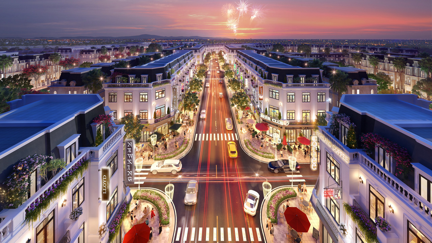 Thị trấn Đô Lương sẽ có tuyến phố mới nhộn nhịp trong tương lai. Ảnh: Phối cảnh dự án