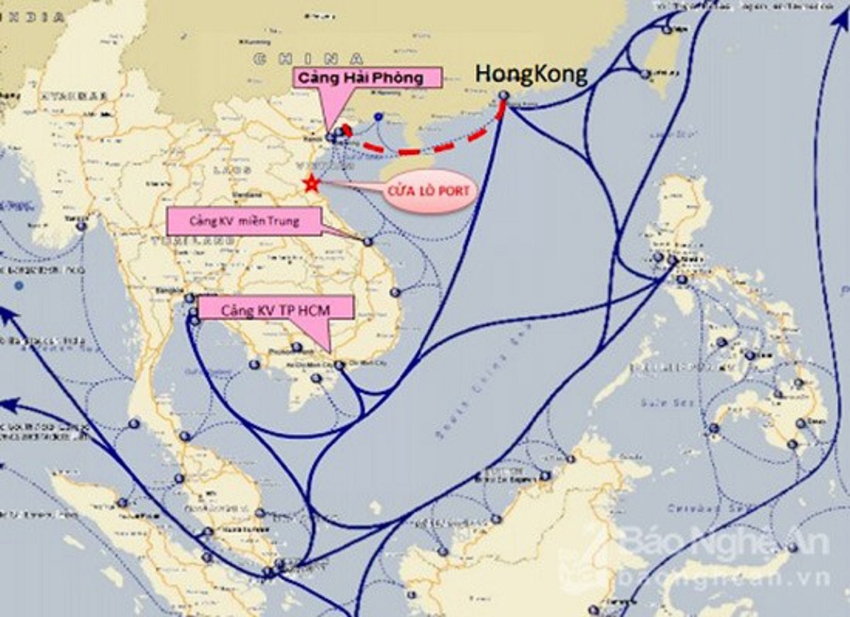 Tuyến hàng hải quốc tế qua biển Đông. Ảnh tư liệu