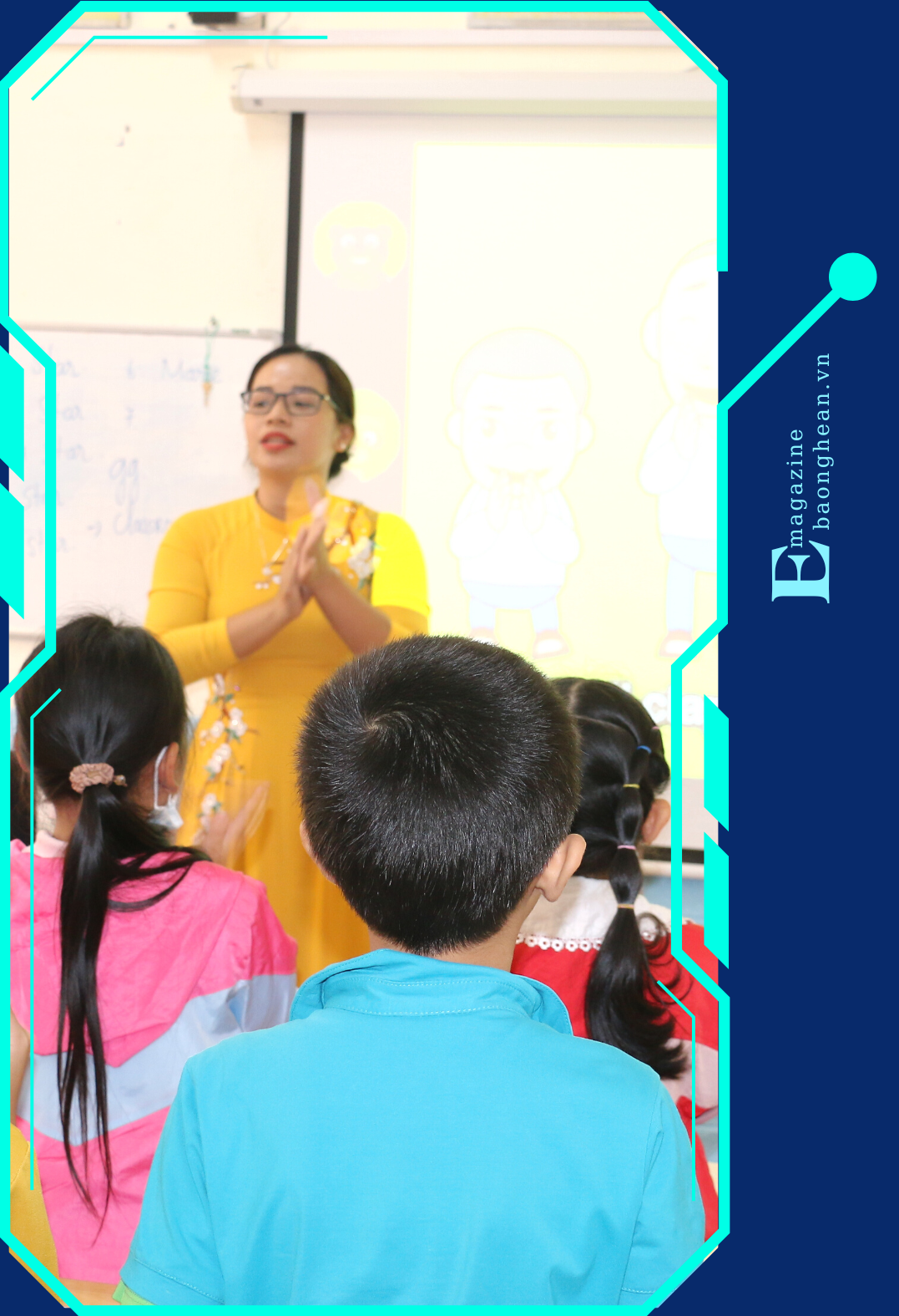 Những buổi học Tiếng Anh có sự tham gia của giáo viên Tiếng Việt và giáo viên nước ngoài luôn tạo hứng thú cho học sinh Trường Tiểu học thị trấn Mường Xén - huyện Kỳ Sơn