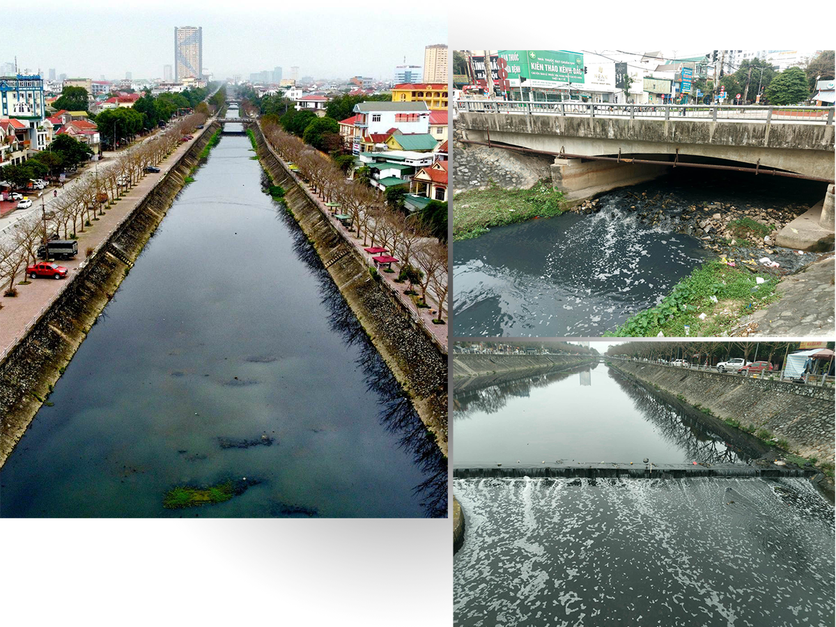 Vì nước thải tràn vào, tuyến kênh Bắc như “sông Tô Lịch”.