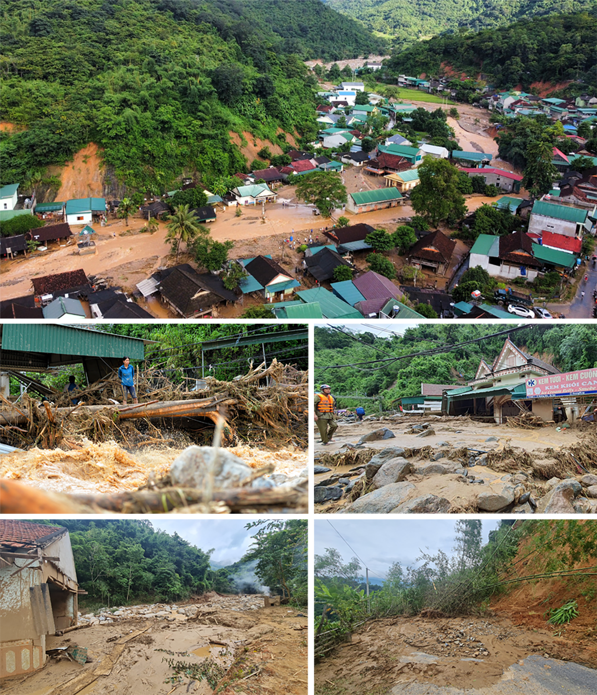 Cảnh tượng hoang tàn tại nhiều địa phương ở huyện Kỳ Sơn sau cơn lũ quét kinh hoàng.