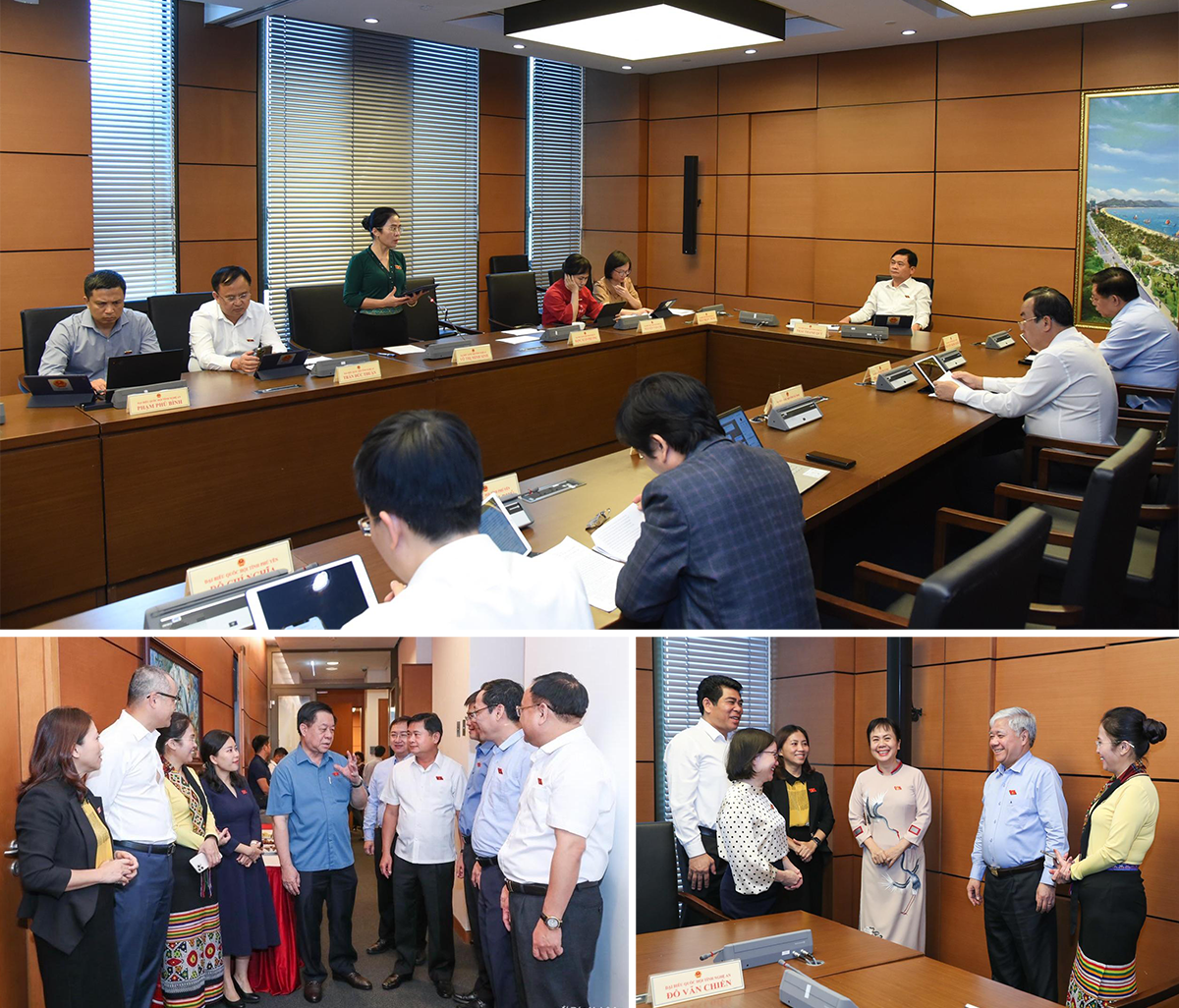 Đoàn đại biểu Quốc hội tỉnh Nghệ An tham gia thảo luận tổ; Các ĐBQH đoàn Nghệ An trao đổi bên lề Kỳ họp thứ 4, Quốc hội khóa XV.