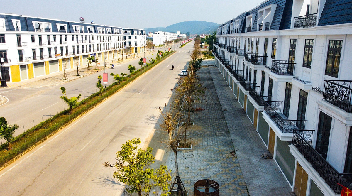 Một khu đô thị mới ở thị xã Thái Hòa. Ảnh: Thành Cường