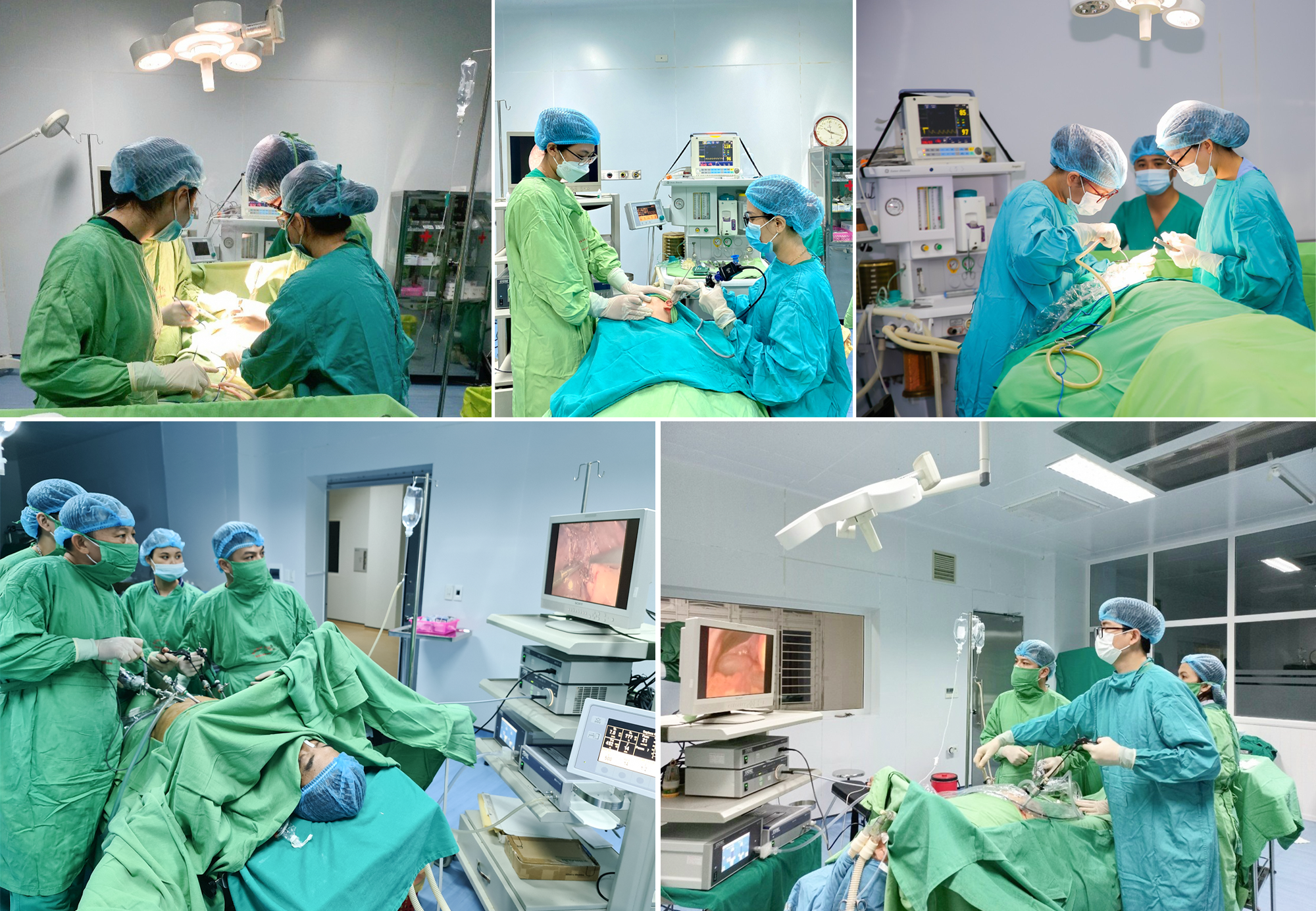 Bệnh viện Trường Đại học Y khoa Vinh thực hiện các ca phẫu thuật.