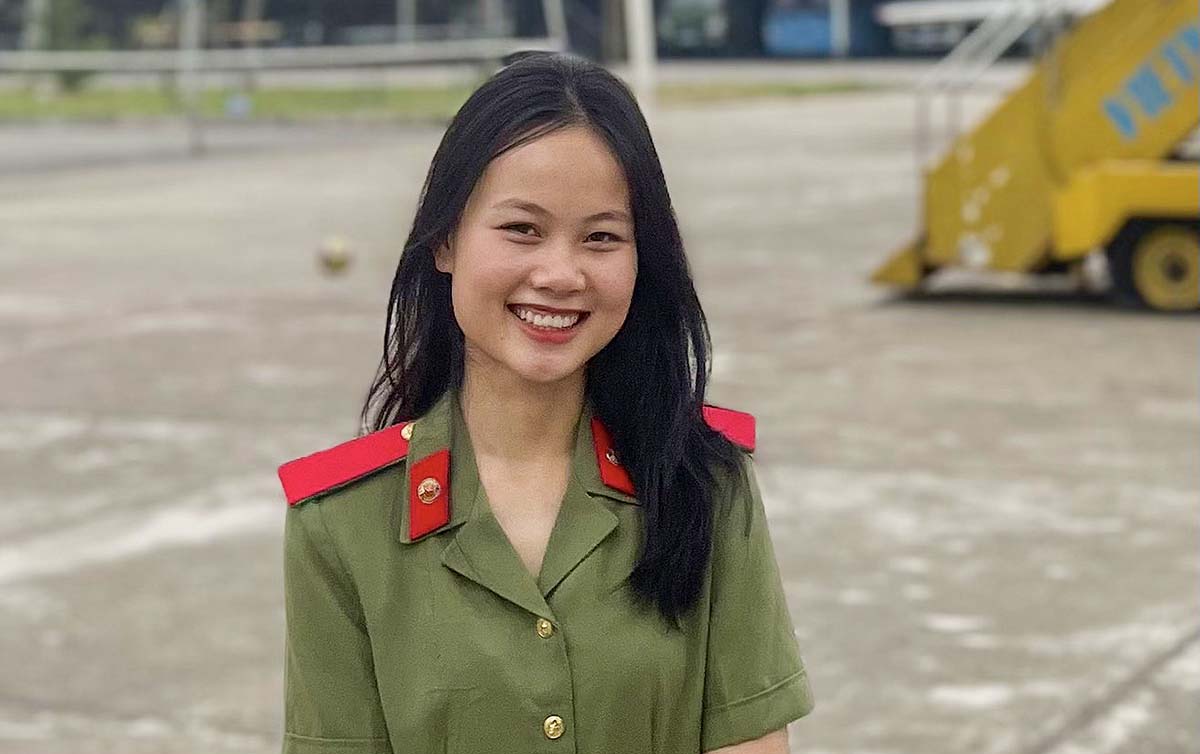 Đảng viên trẻ Nguyễn Ngọc Mai hiện đang học tại Học viện An ninh nhân dân.