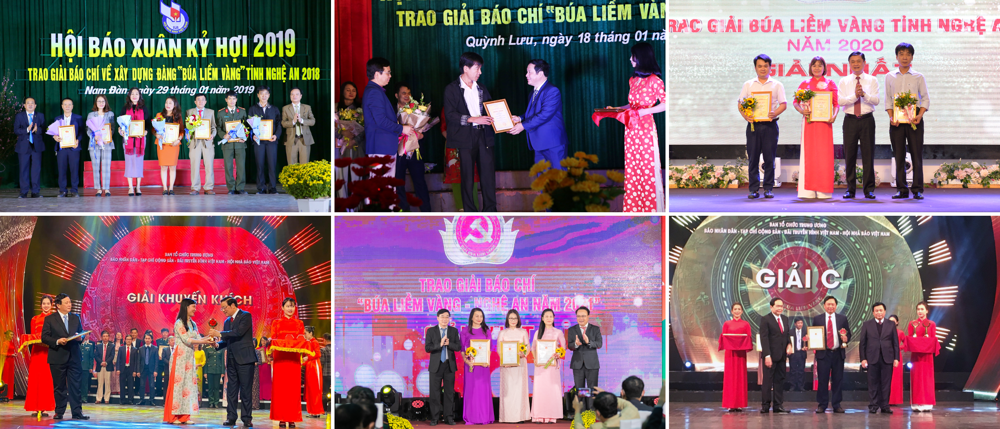 Phóng viên Báo Nghệ An đạt Giải Báo chí viết về xây dựng Đảng “Búa liềm Vàng” tỉnh Nghệ An và toàn quốc trong các năm 2018 - 2021. Ảnh: P.V