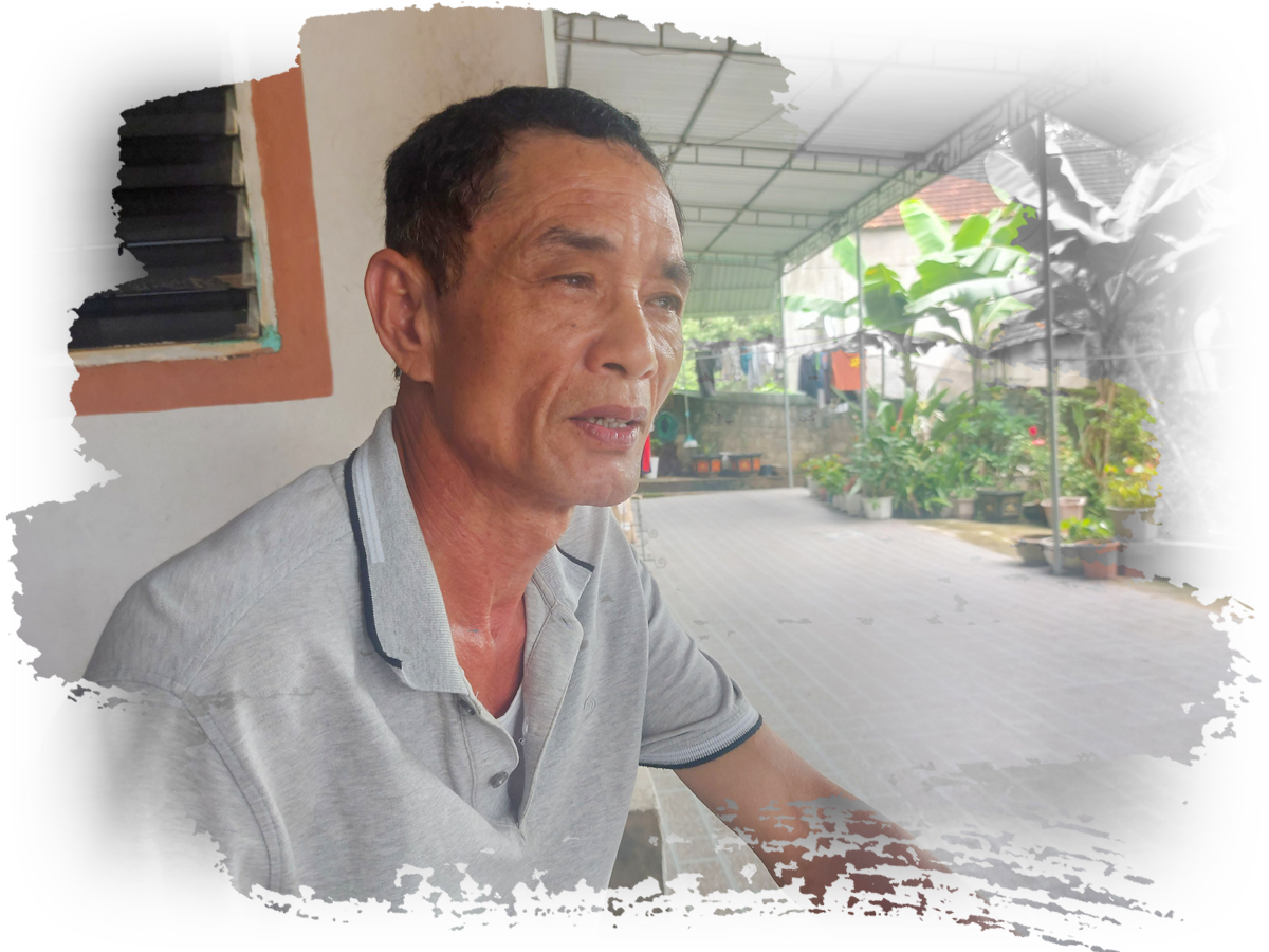 Ông Lê Văn Vỹ bị bụi phổi gần 30 năm qua.