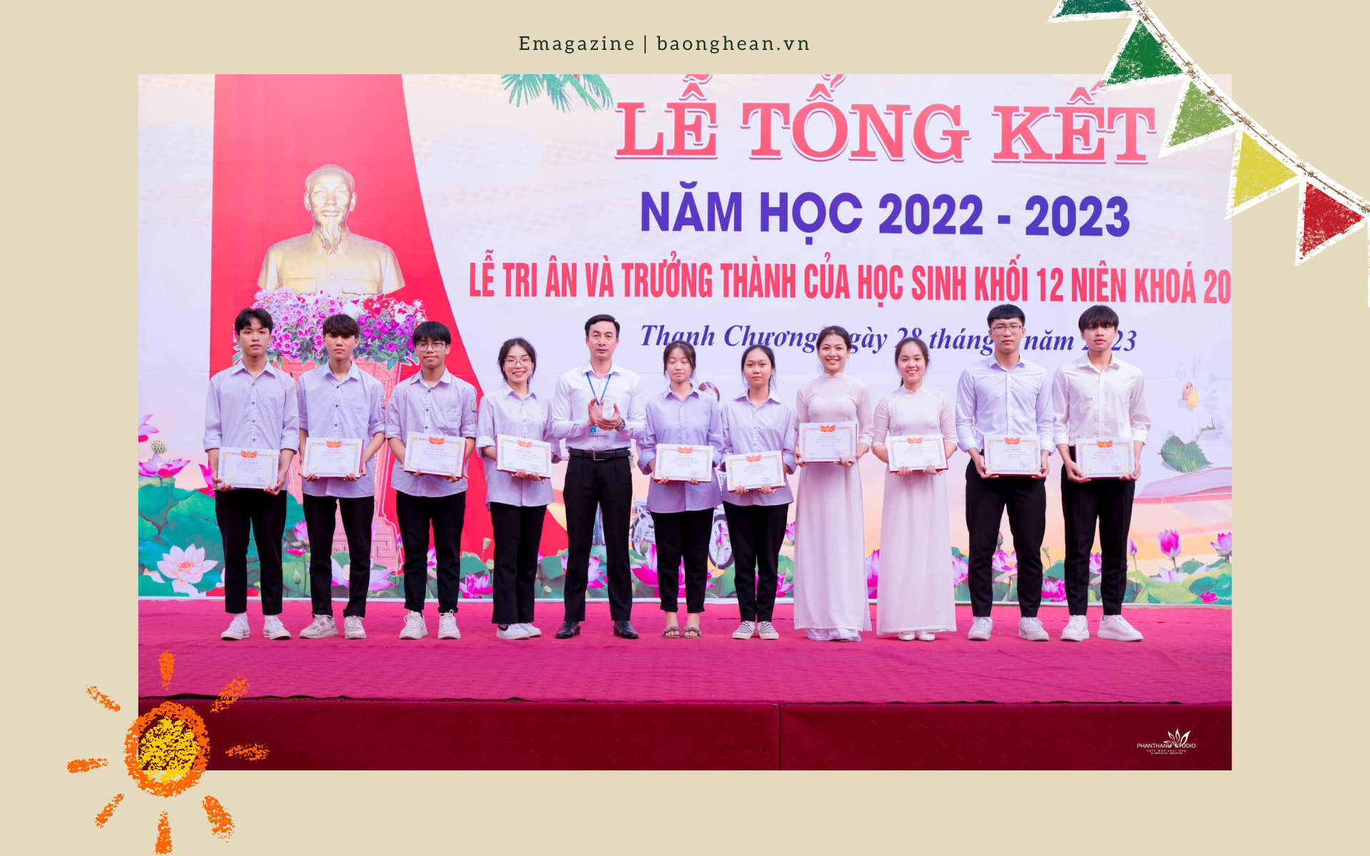 Học sinh Trường THPT Nguyễn Cảnh Chân có thành tích cao trong kì thi vừa qua. 