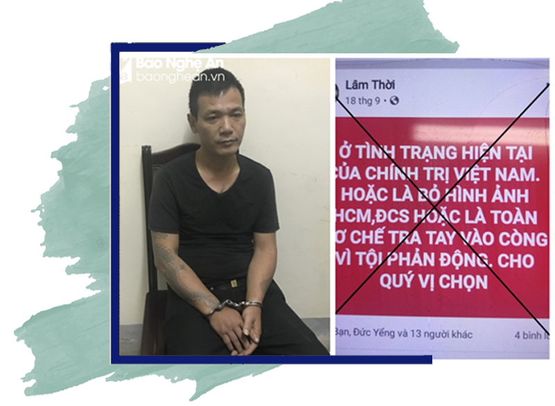 Một trong những nội dung bịa đặt mà đối tượng Nguyễn Văn Lâm đăng lên facebook 