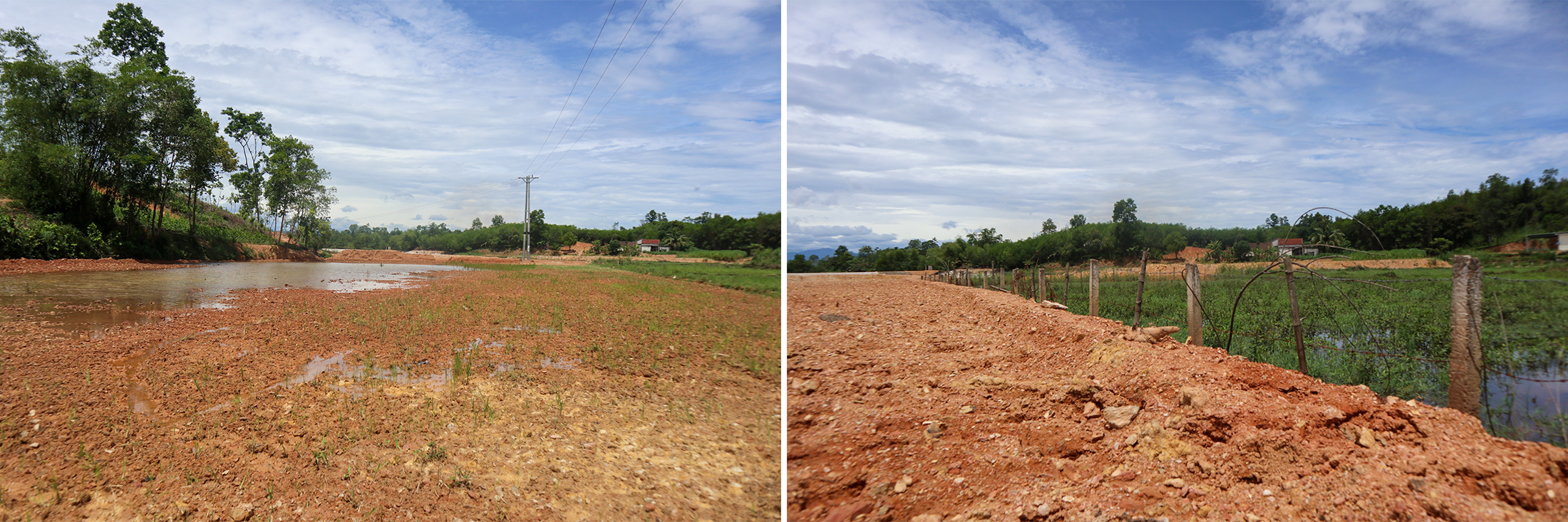 Để cải tạo ruộng đất sau chuyển đổi, có những hộ dân ở Bình Sơn (Anh Sơn) phải bỏ ra gần trăm triệu đồng san ủi, nâng mặt bằng. Ảnh: T.P