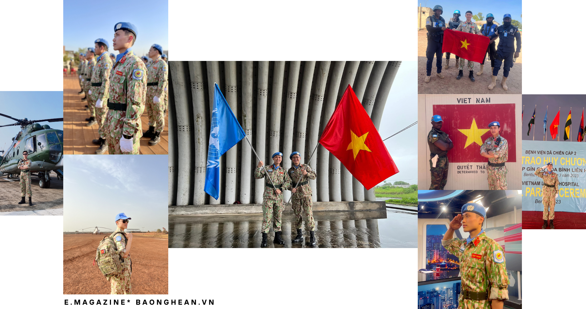 Trung úy Nguyễn Sỹ Công cùng các đồng nghiệp bắt đầu thực hiện nhiệm vụ tại Nam Sudan.
