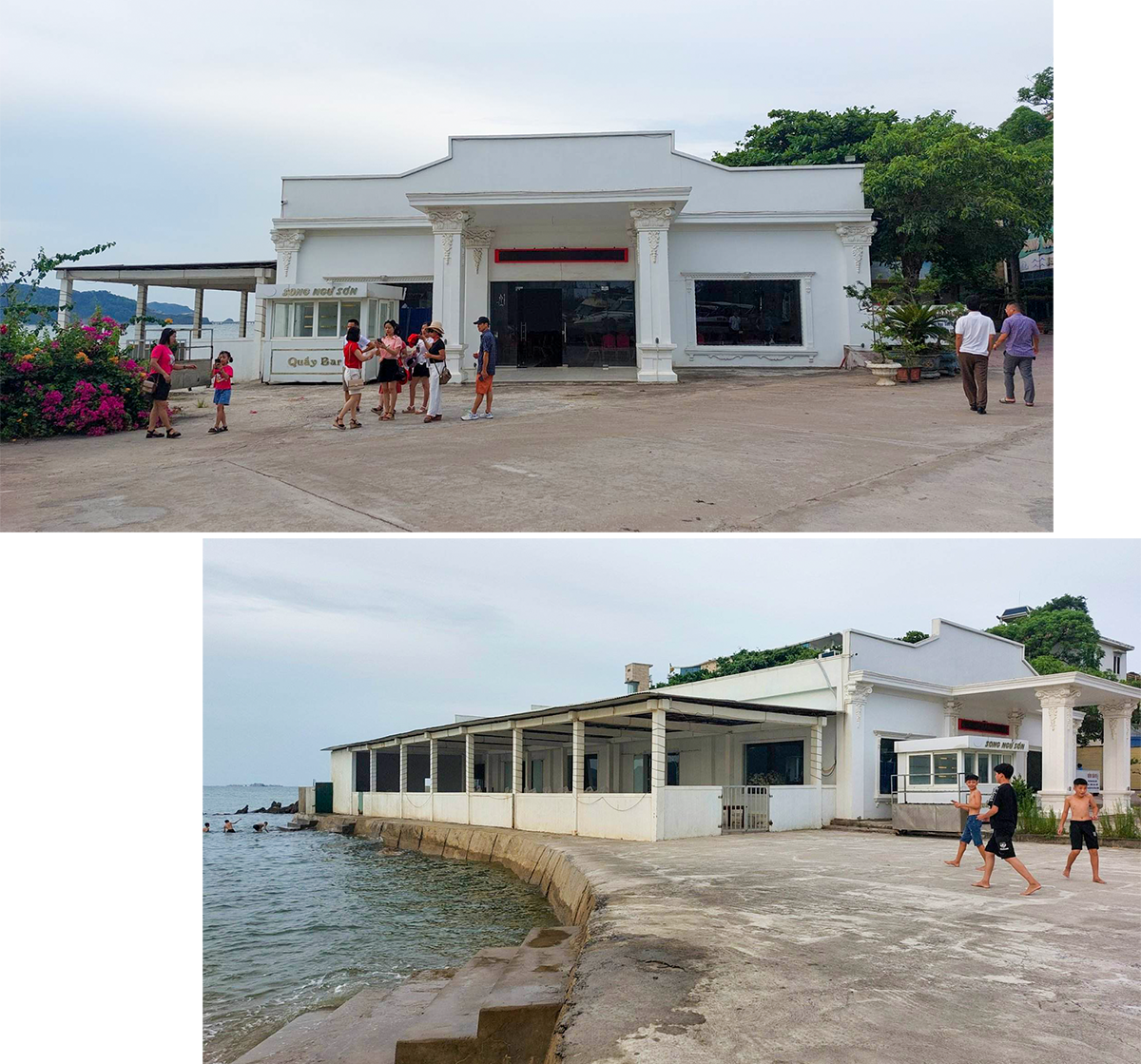 Nhà hàng xây dựng trái phép dưới chân đảo Lan Châu với diện tích rộng 843,6m2.